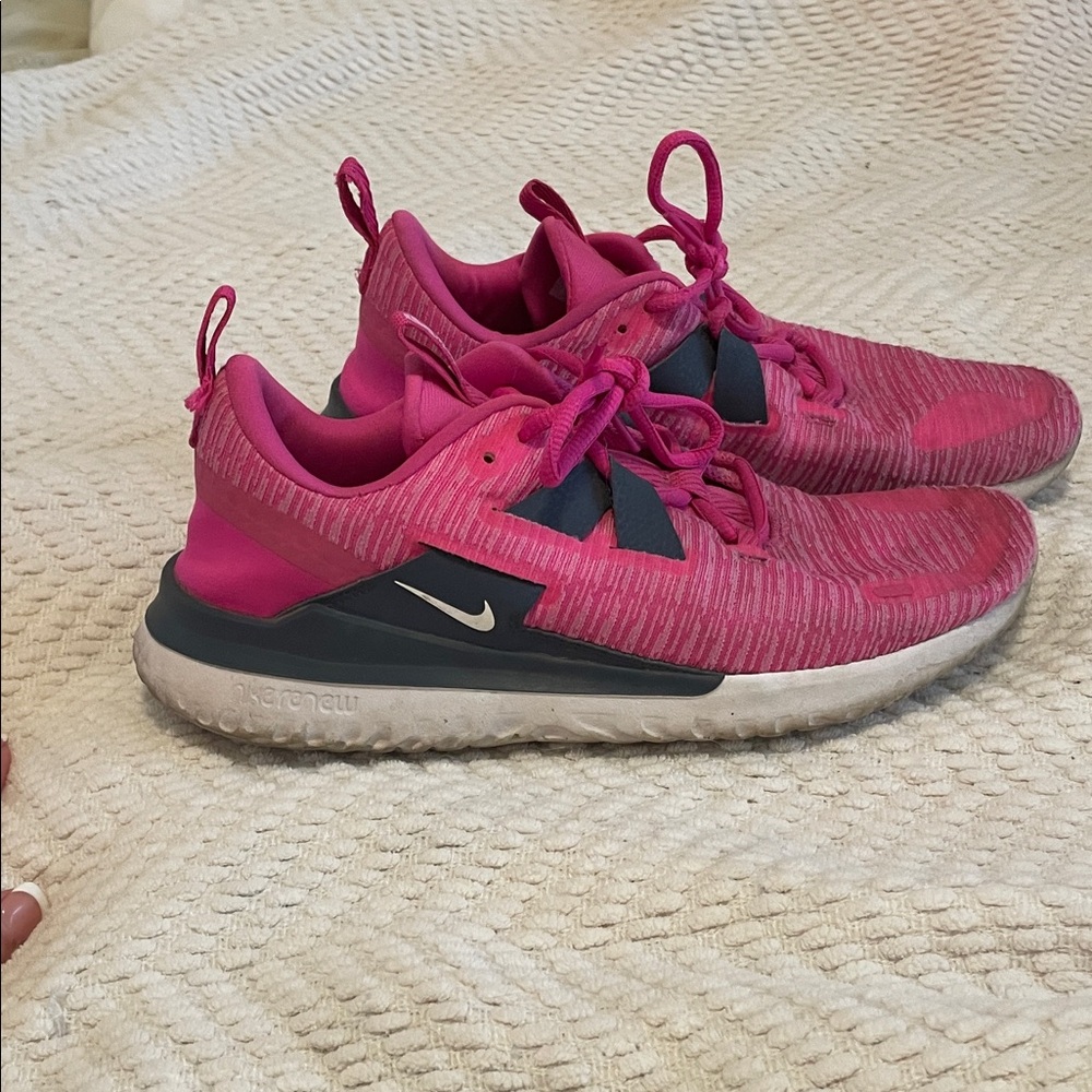 Nike Women's Fuchsia and Gray Athletic Shoes